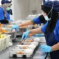 PROGRAM NASIONAL: Petugas dapur SPPG sedang menyajikan makanan. (radarpantura.id/istimewa)