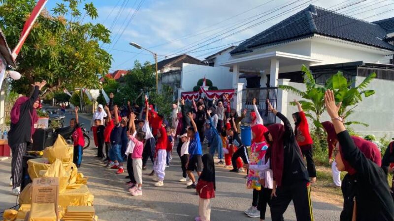 BUGAR: Bimbel Gemilang Nusantara menggelar JJS Semarak Kemerdekaan, Minggu (23/8). (Gemilang Nusantara for Radarpantura.id)