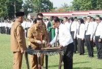 DIKUKUHKAN: Prosesi pelantikan PPPK paruh waktu Kabupaten Sumenep tempo lalu. (Istimewa/Radarpantura.id).